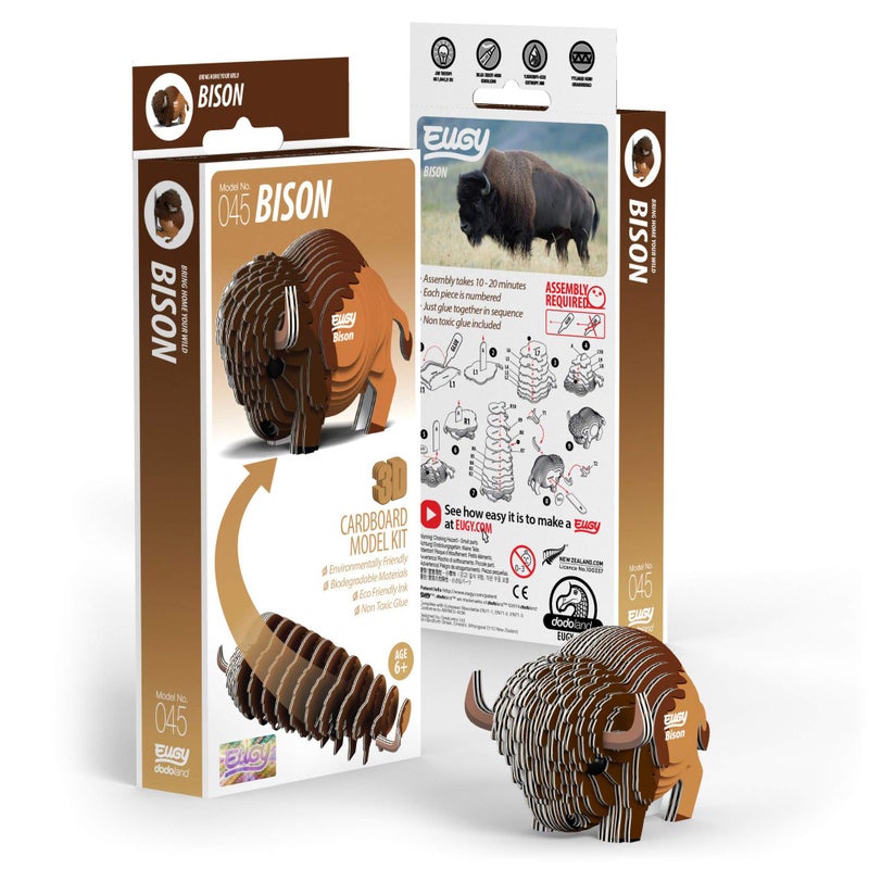 Eugy Bison 3D Puzzle  24 Piece Eco-Friendly Educational Toy Puzzles for Boys  Girls & Kids Ages 6+ - Image 2